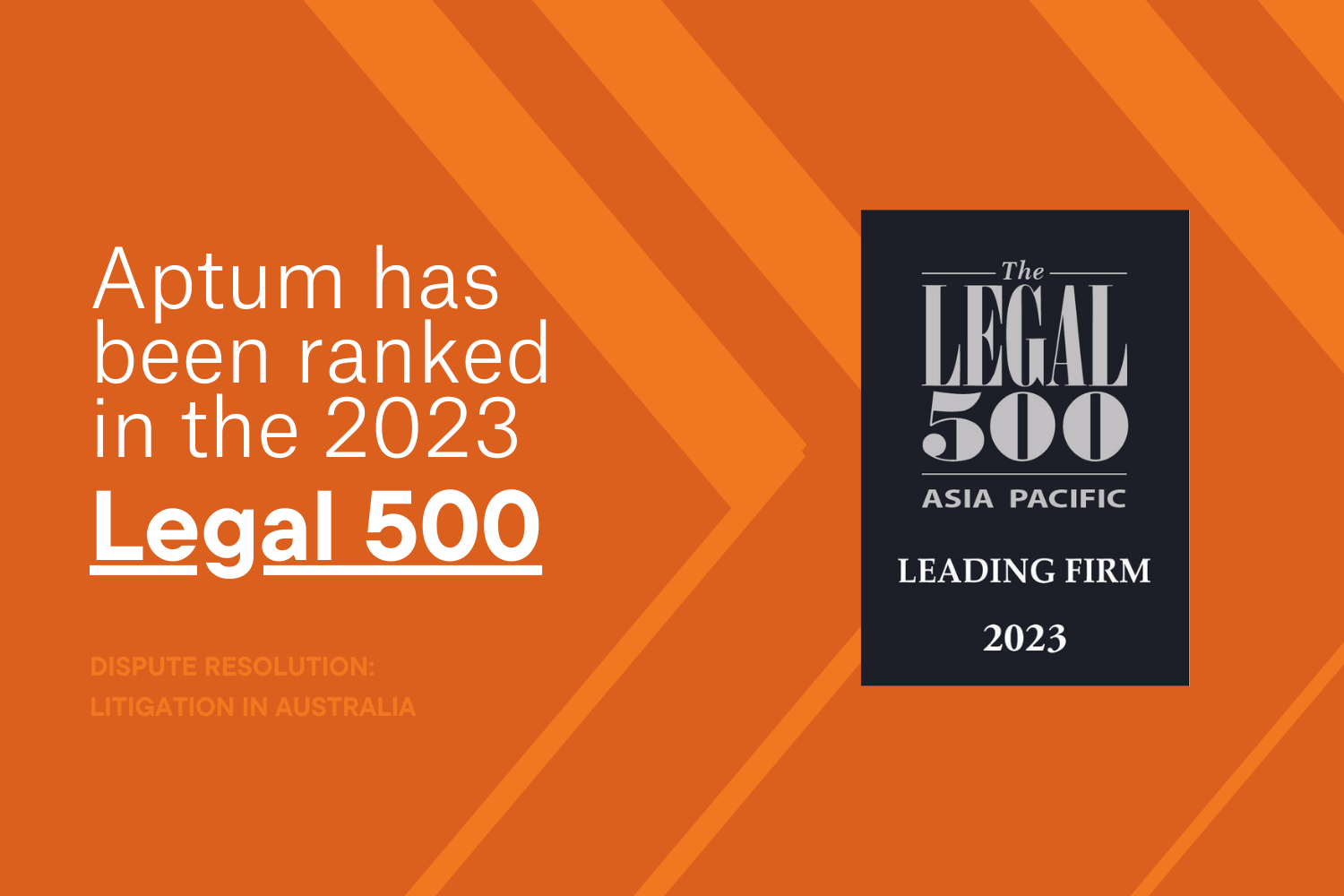 Aptum Ranked in 2023 Edition of World’s Leading Legal Directory