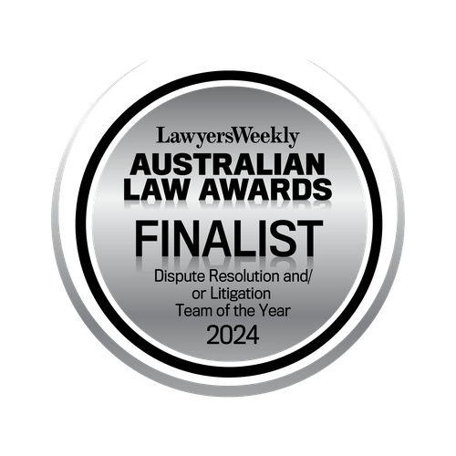 Australian Law Awards 2024 Dispute Resolution Litigation Team of the Year